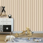 Papel De Parede Lavável Listrado Tons De Marrom 15m