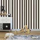 Papel De Parede Lavável Listrado Verde Musgo E Branco 18m