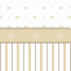 Papel De Parede Lavável Listras Douradas Coroadas 18m