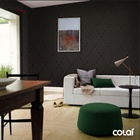 Papel De Parede Lavável Losango De Fundo Marrom 18m