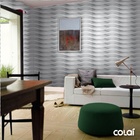 Papel De Parede Lavável Ondas Cinzas Horizontal 18m