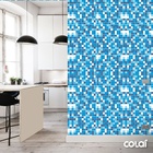 Papel De Parede Lavável Pastilhas Azuis E Brancas 12m