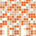 Papel De Parede Lavável Pastilhas Laranjas Com Cinzas 6m