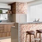 Papel De Parede Lavável Pastilhas Multicoloridas 3m