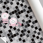 Papel De Parede Lavável Pastilhas Pretas E Cinzas 12m