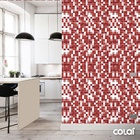 Papel De Parede Lavável Pastilhas Tons De Vermelho 6m