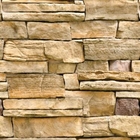 Papel De Parede Lavável Pedra 3d Irregular Bege 15m