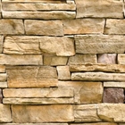 Papel De Parede Lavável Pedra 3d Irregular Bege 6m