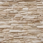 Papel De Parede Lavável Pedra Filete Desigual Bege 9m