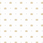 Papel De Parede Lavável Pequenas Coroas Douradas 15m