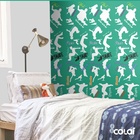 Papel De Parede Lavável Radical Fundo Verde 12m