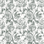 Papel De Parede Lavável Rosas Verdes Sombreadas 6m