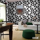 Papel De Parede Lavável Triângulos Cinzas E Pretos 3m