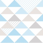 Papel De Parede Lavável Triângulos Com Listras Cinzas 12m