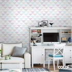 Papel De Parede Lavável Triângulos Multicoloridos 18m