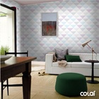 Papel De Parede Lavável Triângulos Multicoloridos 3m
