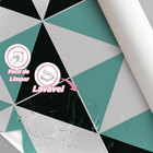 Papel De Parede Lavável Triângulos Pretos E Verdes 6m