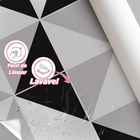 Papel De Parede Lavável Triângulos Pretos Em Degradê 9m