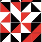 Papel De Parede Lavável Triângulos Vermelhos E Pretos 9m