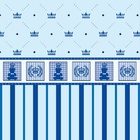 Papel De Parede Lavável Ursinho Coroado Azul Bebê 9m