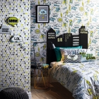 Papel De Parede Lavável Verde Super Heróis Quarto Menino 4m²