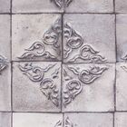 Papel De Parede Liso Azulejos Antigos Cinza E Branco 3d - 1021