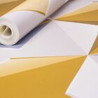 Papel De Parede Liso Geometrico Mostarda E Cinza 3d - 1010