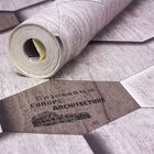 Papel De Parede Liso Hexagonal Arquitetura Cinza 3d - 1040