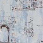 Papel De Parede Liso Pontos Turisticos França Azul - 678003