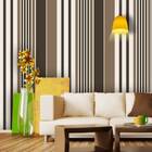 Papel De Parede Listrado Vertical Marrom