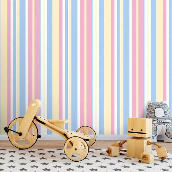 Papel De Parede Listras Bg Clean - 0 50 X 3 00 Metros