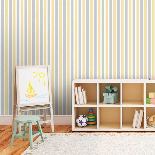 Papel De Parede Listras Clean Ret - 0 50 X 3 00 Metros