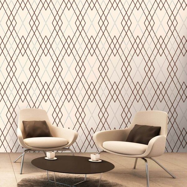 Papel De Parede Louie Coffee - 0 50 X 2 50 Metros