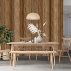 Papel De Parede Madeira Clara  Ripado Fino Autocolante 18m