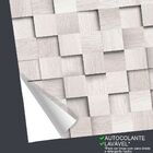 Papel De Parede Madeira Cubos Gray - 0 50 X 3 00 Metros