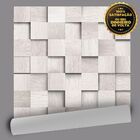Papel De Parede Madeira Cubos Gray - 0 50 X 3 00 Metros