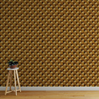 Papel De Parede Madeira Efeito 3d De Sombra Cor Marrom 10,0m