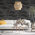 Papel De Parede Madeira Escura Com Tons De Cinza-60x300cm