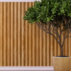 Papel De Parede Madeira Ripada Neutra 5 Metros