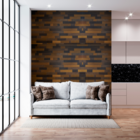 Papel De Parede Madeira Tacos Escuro 3 Metros