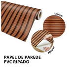 Papel De Parede Madeiraripado 5m X 45cm Adesivo Auto Colante