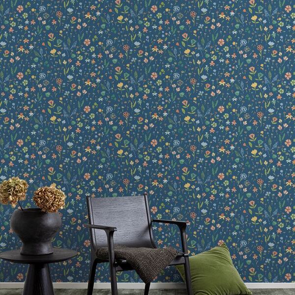 Papel De Parede Maison Floral Colorido Mn3507