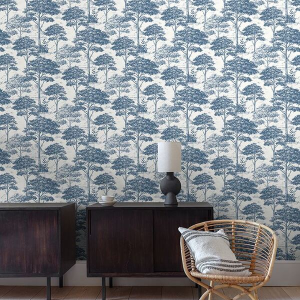 Papel De Parede Maison Paisagens Azul Mn3007