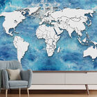 Papel De Parede Mapa Mundi Países Planeta Sala Adesivo - 474p