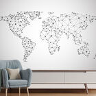 Papel De Parede Mapa Mundi Pontos Planeta Sala Adesivo - 472p