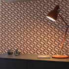 Papel De Parede Mármore Geométrico Rose Com Dourado-60x300cm