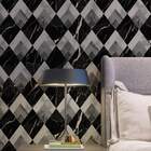 Papel De Parede Mármore Preto E Branco Geométrico-60x300cm