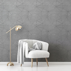 Papel De Parede Marmorizado Cinza Escuro Geométrico 3m