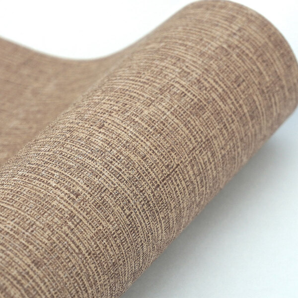 Papel De Parede Marrom Liso Textura em Linho 4m²