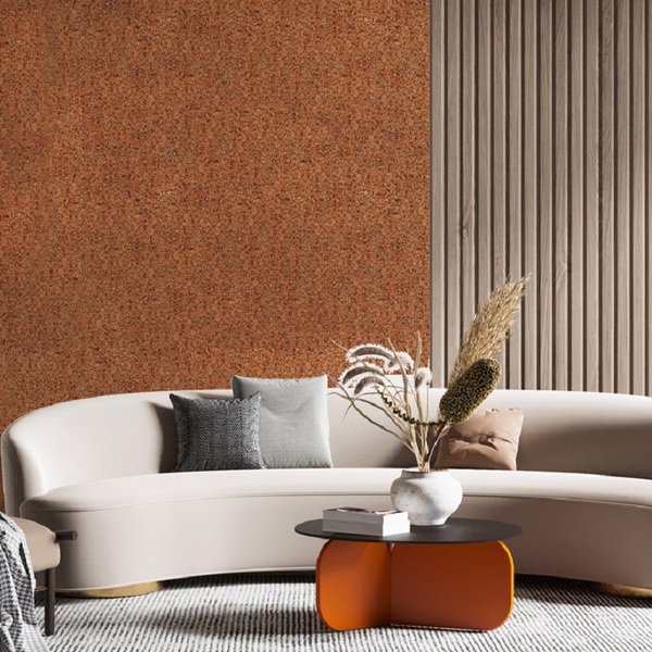 Papel De Parede Mica Laranja Original Premium Pedras Naturais